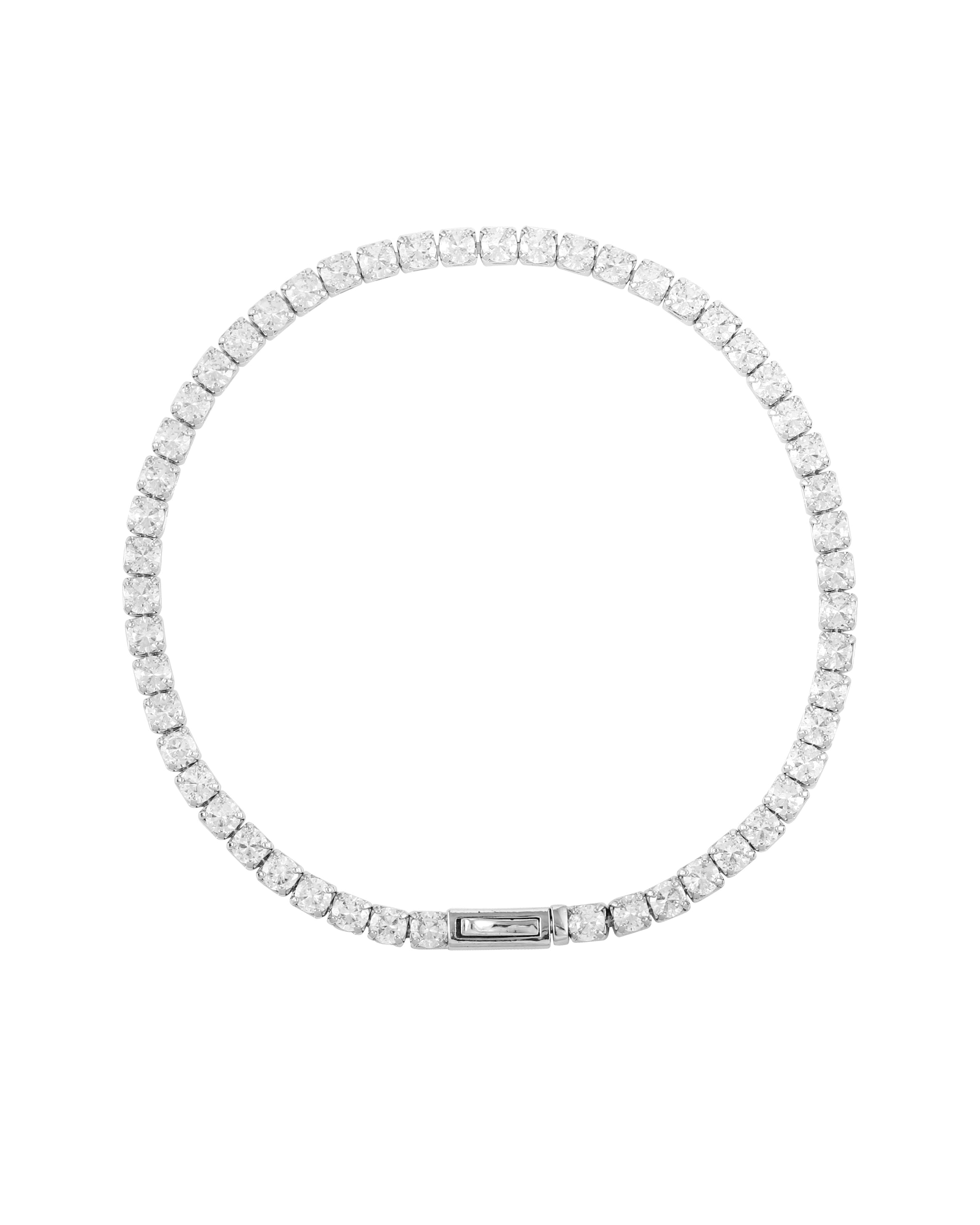 Silver Color Cubic Zirconia Chain Tennis Bracelet - Silver Tone - Vince Camuto