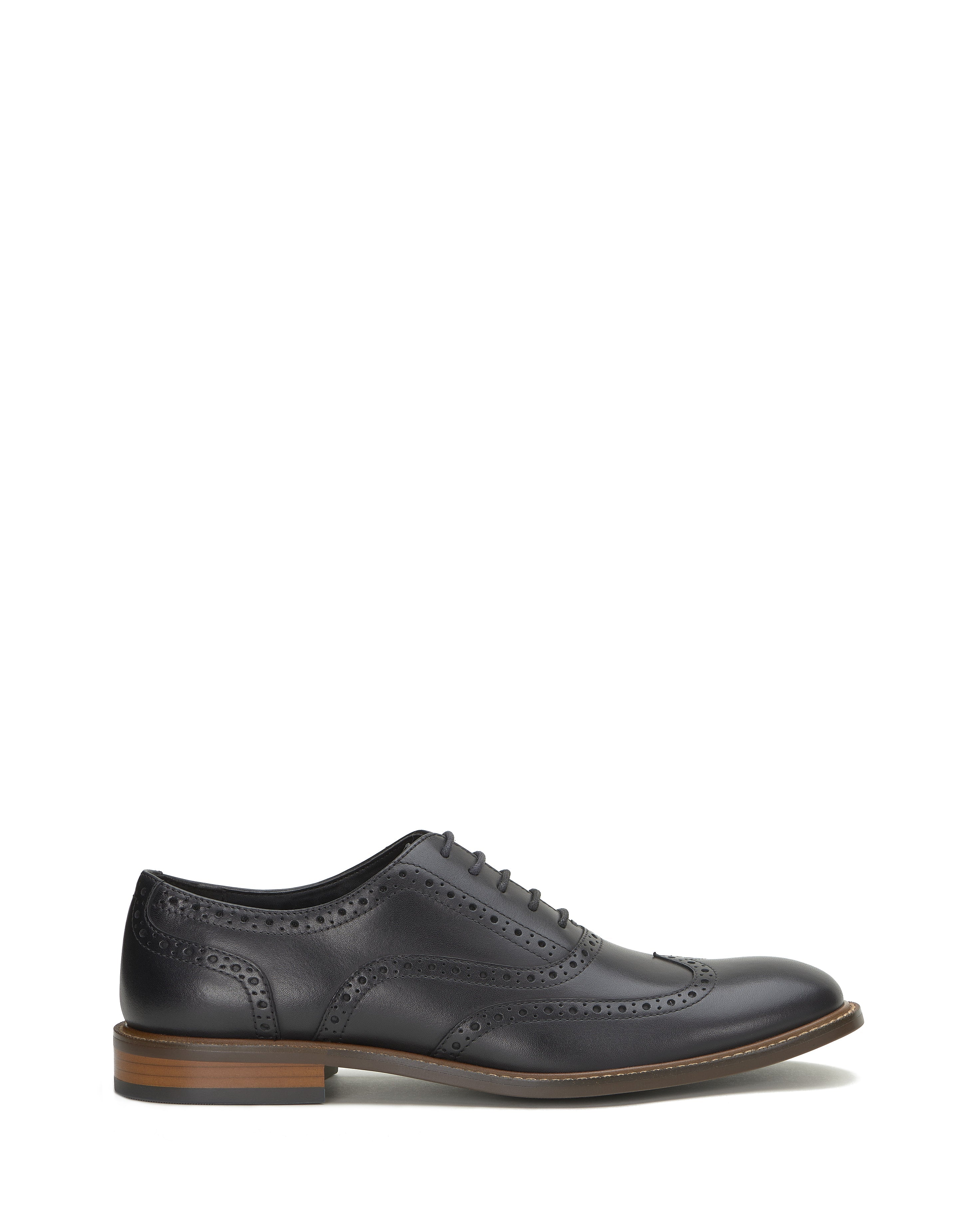 Men's Lazzarp Wingtip Brogue - Black/Black - Vince Camuto