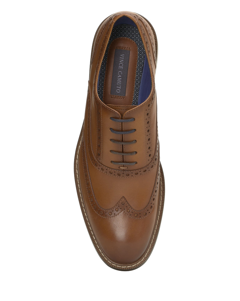 Men's Lazzarp Wingtip Brogue - Cognac/Brown - Vince Camuto