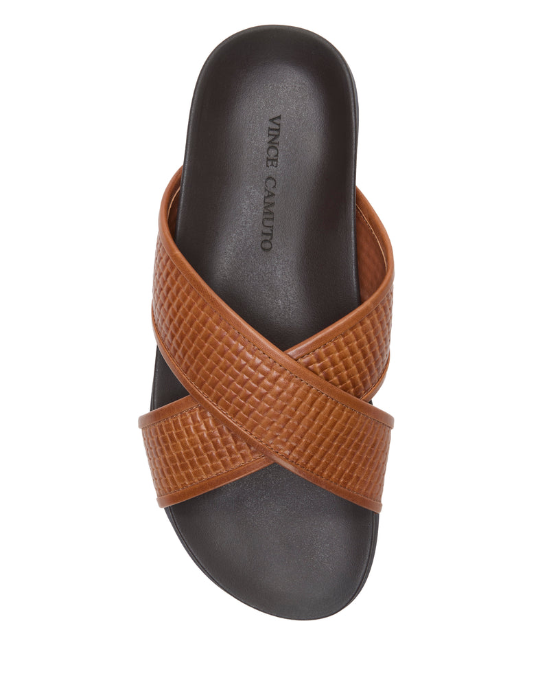 Men's Dabor Cross-Band Sandal - Saddle Brown - Vince Camuto