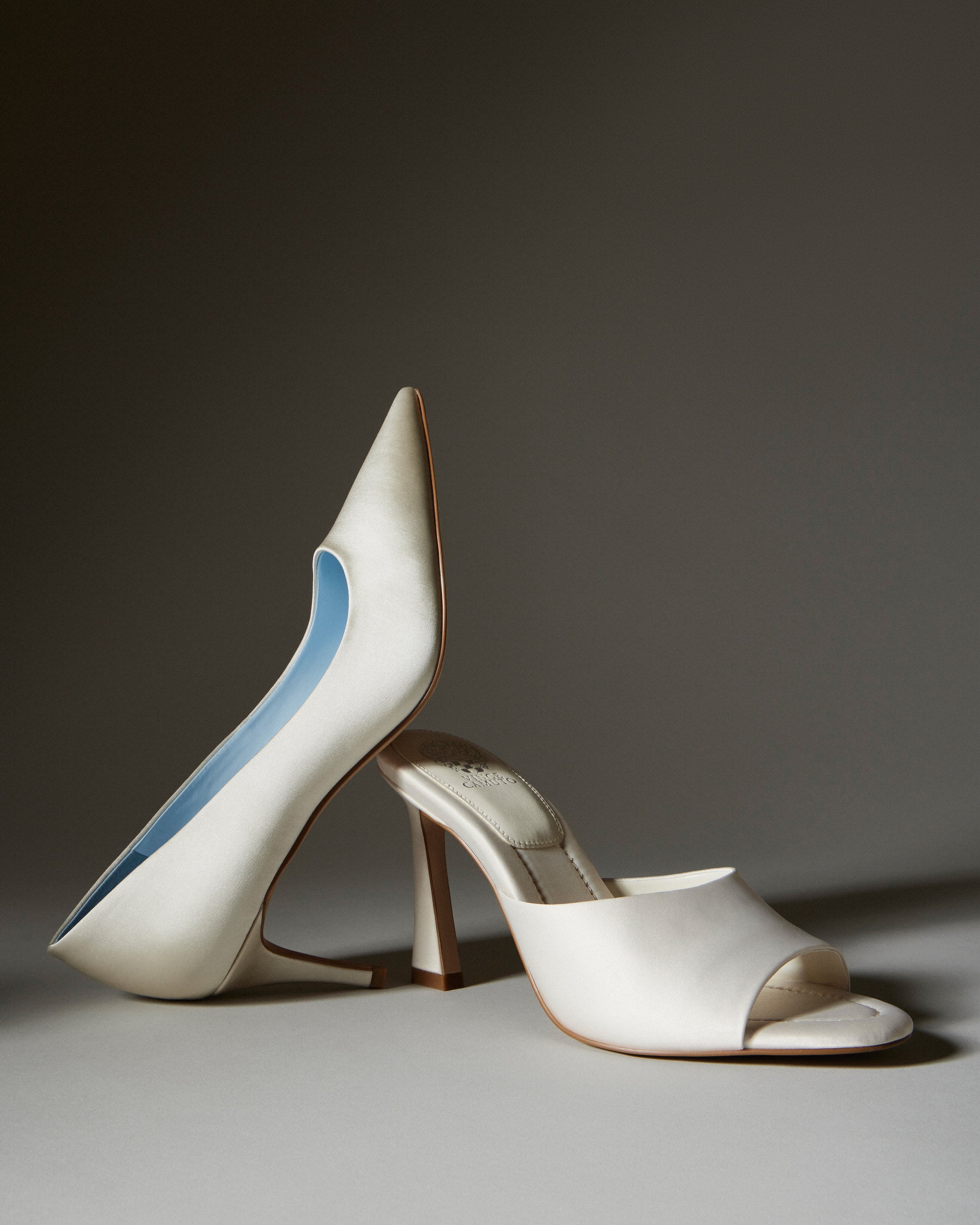 The Kehlia Pump in Milk and the Paigely Sandal in Milk